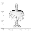 De-Ani Sterling Silver Rhodium-Plated Polished Charleston Palm Tree Pendant