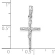 De-Ani Sterling Silver Rhodium-Plated Polished Thin Crucifix Pendant