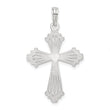 De-Ani Sterling Silver Rhodium-Plated Polished Heart Cross Pendant
