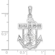 De-Ani Sterling Silver Rhodium-Plated Polished Mariners Crucifix Pendant