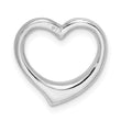 De-Ani Sterling Silver Polished 3D Solid Floating Heart Pendant