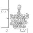 De-Ani Sterling Silver Rhodium-Plated Polished DADDYS LITTLE GIRL Pendant