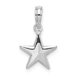 De-Ani Sterling Silver Rhodium-Plated Polished 3D Star Pendant