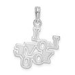 De-Ani Sterling Silver Polished I LOVE YOU Pendant