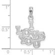 De-Ani Sterling Silver Polished I LOVE YOU Pendant