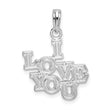 De-Ani Sterling Silver Polished I LOVE YOU Pendant