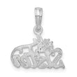 De-Ani Sterling Silver Rhodium-Plated Polished #1 SISTER Pendant