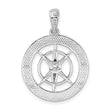 De-Ani Sterling Silver Rhodium-Plated Moveable Needle Compass Pendant