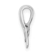 De-Ani Sterling Silver Rhodium-Plated Polished Mini Whale Tail Slide