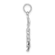 De-Ani Sterling Silver Polished Spoon and Fork Rolled in Napkin Pendant