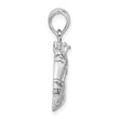 De-Ani Sterling Silver Rhodium-Plated Polished Horse Head Pendant
