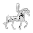 De-Ani Sterling Silver Rhodium-Plated Polished Walking Horse Pendant