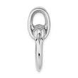 De-Ani Sterling Silver Rhodium-Plated 3D Large Shackle Link with Pulley Pendant