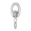 De-Ani Sterling Silver Rhodium-Plated 3D Medium Shackle Link with Pulley Pendant