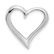 De-Ani Sterling Silver Rhodium-Plated Polished Large Floating Heart Pendant