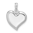 De-Ani Sterling Silver Rhodium-Plated Polished Teardrop Heart Pendant