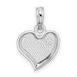 De-Ani Sterling Silver Rhodium-plated Polished Small Teardrop Heart Pendant