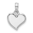 De-Ani Sterling Silver Rhodium-plated Polished Small Teardrop Heart Pendant