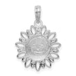 De-Ani Sterling Silver Rhodium-Plated Polished Smiling Sun Pendant