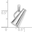 De-Ani Sterling Silver Polished 3D Megaphone Pendant