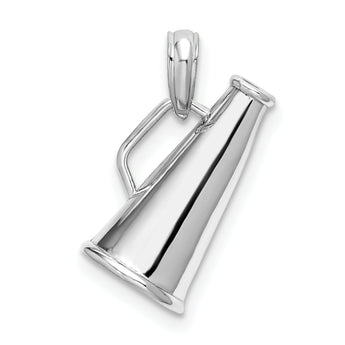 De-Ani Sterling Silver Polished 3D Megaphone Pendant
