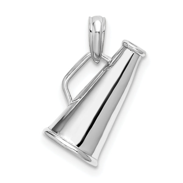 De-Ani Sterling Silver Polished 3D Megaphone Pendant