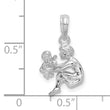 De-Ani Sterling Silver Rhodium-Plated Polished 3D Mother and Baby Pendant