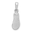 De-Ani Sterling Silver Rhodium-Plated Enameled Pink Flip-flop Pendant