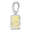 De-Ani Sterling Silver Rhodium-Plated 3D Enameled Bag of Popcorn Pendant