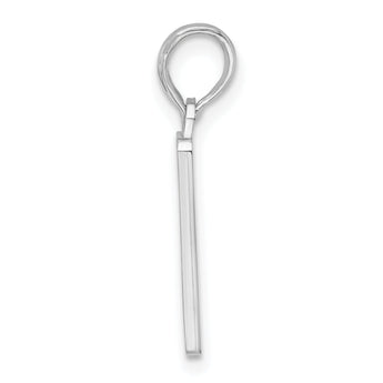 De-Ani Sterling Silver Rhodium-Plated Enameled Small Key West Mile 0 Pendant