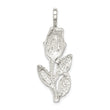 Sterling Silver Rose Bud Pendant