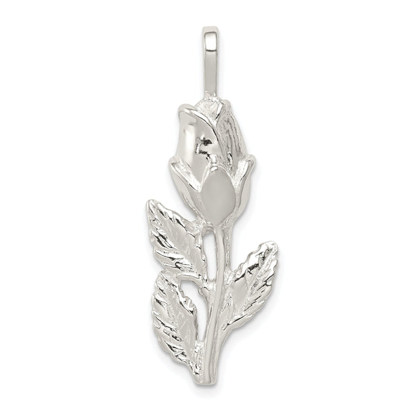 Sterling Silver Rose Bud Pendant