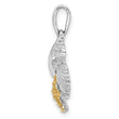 De-Ani Sterling Silver Rhodium-Plated Polished Shells with 14k Starfish Pendant