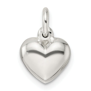 Sterling Silver Puffed Heart Charm
