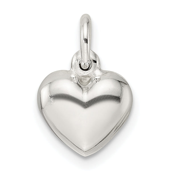 Sterling Silver Puffed Heart Charm