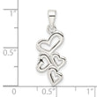 Sterling Silver Polished Multiple Heart Pendant