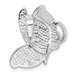 Sterling Silver Rhodium-plated Preciosa Crystal Butterfly Chain Slide