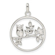 Sterling Silver Antiqued Owl Pendant