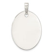 Sterling Silver Antiqued Polished Eagle Oval Pendant