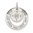 Sterling Silver Round NOT ALL WHO WANDER Pendant
