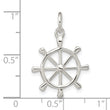 Sterling Silver Polished Ship's Wheel Pendant