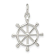 Sterling Silver Polished Ship's Wheel Pendant