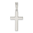 Sterling Silver Polished and Satin Center Latin Cross Pendant