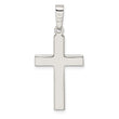 Sterling Silver Polished and Satin Latin Cross Pendant