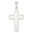 Sterling Silver Polished w/Edge Lines Latin Cross Pendant