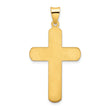 Sterling Silver Gold-tone Polished Solid Cross Pendant