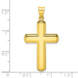 Sterling Silver Gold-tone Polished Solid Cross Pendant
