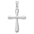 Sterling Silver Rhodium-plated Polished Cross Pendant