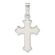 Sterling Silver Polished Fleur de Lis Cross Pendant