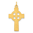 Sterling Silver Gold-tone Polished Solid Cross Pendant